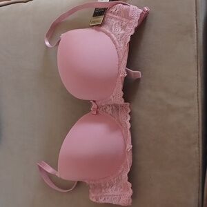 MARILYN MONROE 36b  LACE Feminine Pink BRA Barbiecore New W Tags